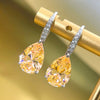 Wholesale Copper Dropshaped Elegant Women's Crystal Earrings