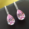 Wholesale Copper Dropshaped Elegant Women's Crystal Earrings