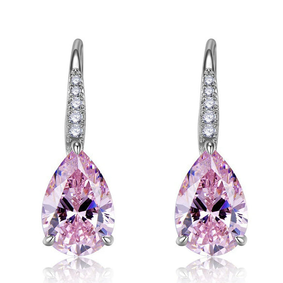 Wholesale Copper Dropshaped Elegant Women's Crystal Earrings