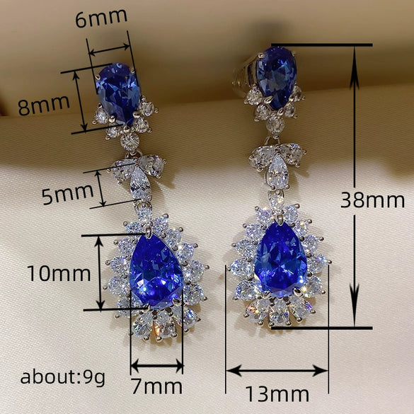 Wholesale Copper Dropshaped Flower Pattern Artificial Earrings For Women Business Style