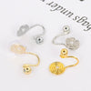 Wholesale Copper Ear Clip Converter Invisible Earrings Electroplated Mosquito Coil Disc Ushaped Ear Clip For Women
