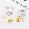 Wholesale Copper Ear Clip Converter Invisible Earrings Electroplated Mosquito Coil Disc Ushaped Ear Clip For Women