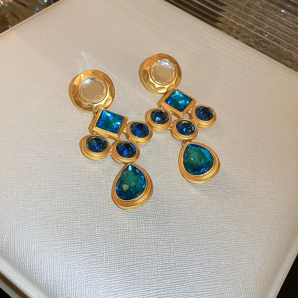 Wholesale Copper Ear Clips Flower Geometric Medieval Vintage Electroplating Women's Earrings