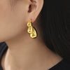 Wholesale Copper Earrings Drop Shape Geometric 18K Gold Plated For Women