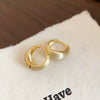 Wholesale Copper Earrings Geometric Letter Wiredrawing Electroplated Minimalist Style For Women