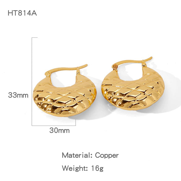 Wholesale Copper Earrings Geometric Personality Creative Electroplated