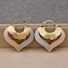 Wholesale Copper Earrings Heart Geometric Multicolor Oil Painting Design Little Fresh Jewelry For Women
