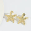 Wholesale Copper Earrings Retro Style Glossy Polished Starfish Shape Turtle Design For Women