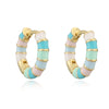 Wholesale Copper Earrings With Colorful Oil Drop Geometric Design Sweet Style