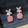 Wholesale Copper Earrings With Flower And Leaf Geometric Patterns For Women