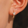 Wholesale Copper Earrings With Geometric Letters Numbers Text Pattern And Electroplating For Women