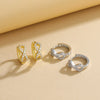 Wholesale Copper Earrings With Geometric Letters Numbers Text Pattern And Electroplating For Women