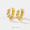 Wholesale Copper Earrings With Roll Wave Pattern Electroplated With Platinum And 18K Gold Set With Zircon Simple Allmatch Light Luxury Elegant Niche Design