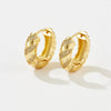 Wholesale Copper Earrings With Roll Wave Pattern Electroplated With Platinum And 18K Gold Set With Zircon Simple Allmatch Light Luxury Elegant Niche Design