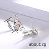 Wholesale Copper Electroplated Bunny And Carrot Earrings For Women In Creamy Sweet Girl Style