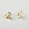 Wholesale Copper Electroplated Butterfly Flower Pearl Earrings