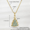 Wholesale Copper Electroplated Christmas Tree Snowman Socks Scepter Cross Pendant Necklace With O Word Chain Light Luxury Unisex