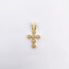 Wholesale Copper Electroplated Cross Pendant Necklace With Microinlaid Zircon And Pearl Hollow Design Jewelry Accessories