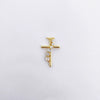 Wholesale Copper Electroplated Cross Pendant Necklace With Microinlaid Zircon And Pearl Hollow Design Jewelry Accessories