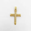 Wholesale Copper Electroplated Cross Pendant Necklace With Microinlaid Zircon And Pearl Hollow Design Jewelry Accessories
