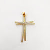 Wholesale Copper Electroplated Cross Pendant Necklace With Microinlaid Zircon And Pearl Hollow Design Jewelry Accessories