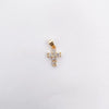 Wholesale Copper Electroplated Cross Pendant Necklace With Microinlaid Zircon And Pearl Hollow Design Jewelry Accessories