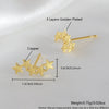 Wholesale Copper Electroplated Fivepointed Star Earrings Unisex Simple Design