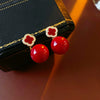 Wholesale Copper Electroplated Flower Ball Animal Zodiac Earrings For Women Fashionable Retro Sophisticated Style