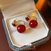 Wholesale Copper Electroplated Flower Ball Animal Zodiac Earrings For Women Fashionable Retro Sophisticated Style