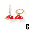 Wholesale Copper Electroplated Fruit Drop Oil Earrings For Women
