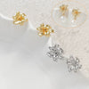 Wholesale Copper Electroplated Gardenia Style Jewelry Earrings