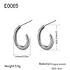 Wholesale Copper Electroplated Geometric Cshaped Women's Earrings