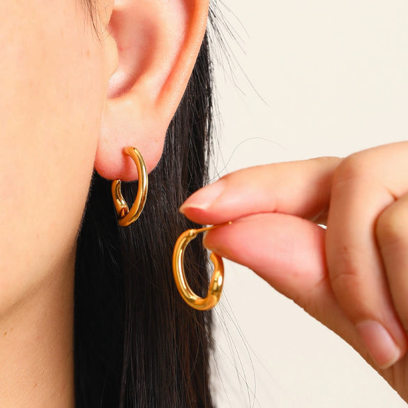 Wholesale Copper Electroplated Geometric Cshaped Women's Earrings