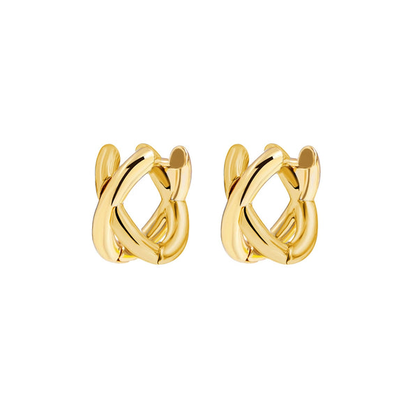 Wholesale Copper Electroplated Geometric Hoop And Cross Earrings For Women