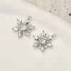 Wholesale Copper Electroplated Gold Christmas Geometric Snowflake Zirconium Pendant Jewelry Accessories