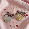 Wholesale Copper Electroplated Heart Shape Bow Tie Cookies Pendant Necklace For Girls