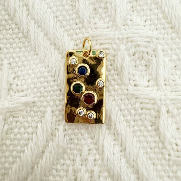 Wholesale Copper Electroplated Inlaid Zircon Pendant Accessories For Women Necklace Bracelet