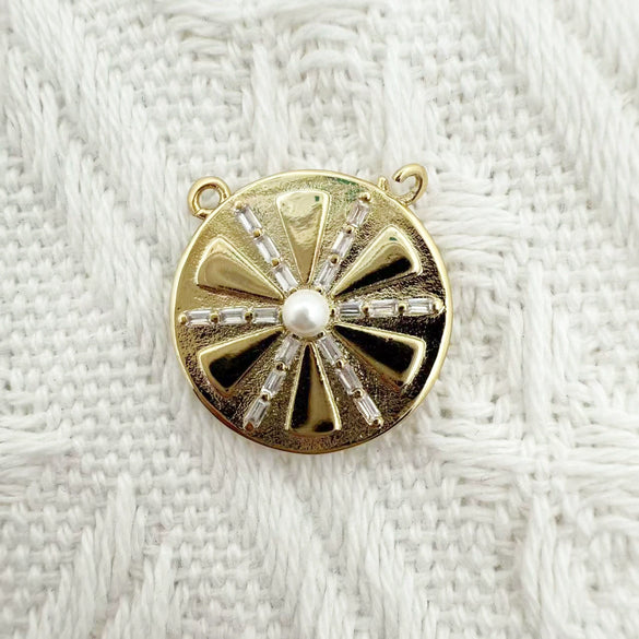 Wholesale Copper Electroplated Inlaid Zircon Pendant Accessories For Women Necklace Bracelet