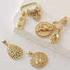 Wholesale Copper Electroplated Inlaid Zircon Pendant Accessories For Women Necklace Bracelet