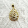 Wholesale Copper Electroplated Inlaid Zircon Pendant Accessories For Women Necklace Bracelet