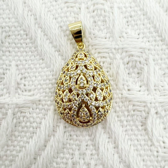 Wholesale Copper Electroplated Inlaid Zircon Pendant Accessories For Women Necklace Bracelet