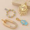 Wholesale Copper Electroplated Inlaid Zircon Pendant Accessories For Women Necklace Bracelet