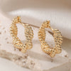 Wholesale Copper Electroplated 18K Gold Geometric Twisted Retro Earrings For Women