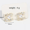 Wholesale Copper Electroplated Letter Style Women's Earrings