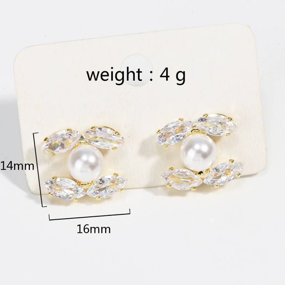 Wholesale Copper Electroplated Letter Style Women's Earrings