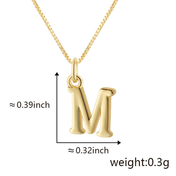 Wholesale Copper Electroplated Letters Pendant Necklace For Female