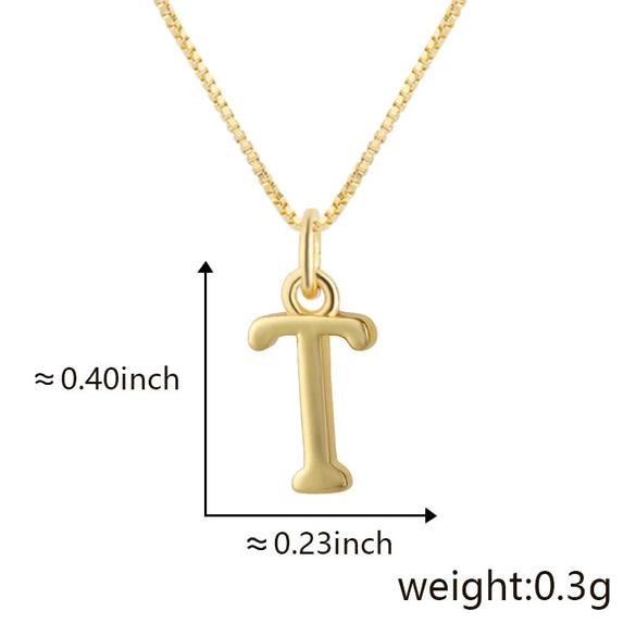 Wholesale Copper Electroplated Letters Pendant Necklace For Female