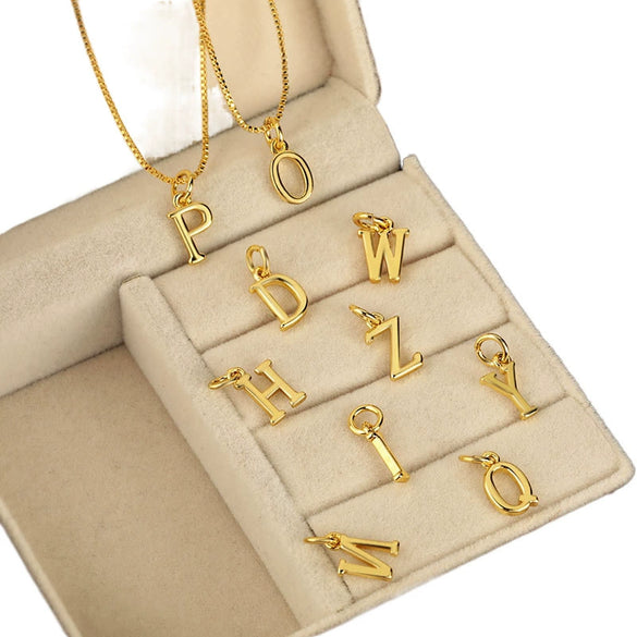 Wholesale Copper Electroplated Letters Pendant Necklace For Female