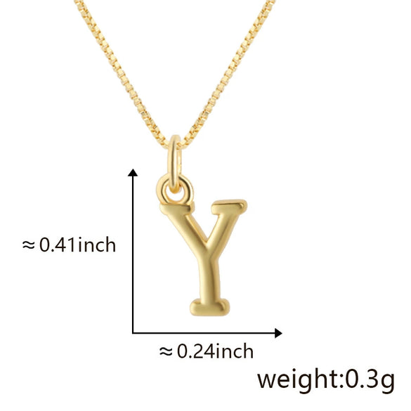 Wholesale Copper Electroplated Letters Pendant Necklace For Female