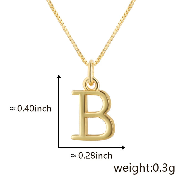 Wholesale Copper Electroplated Letters Pendant Necklace For Female